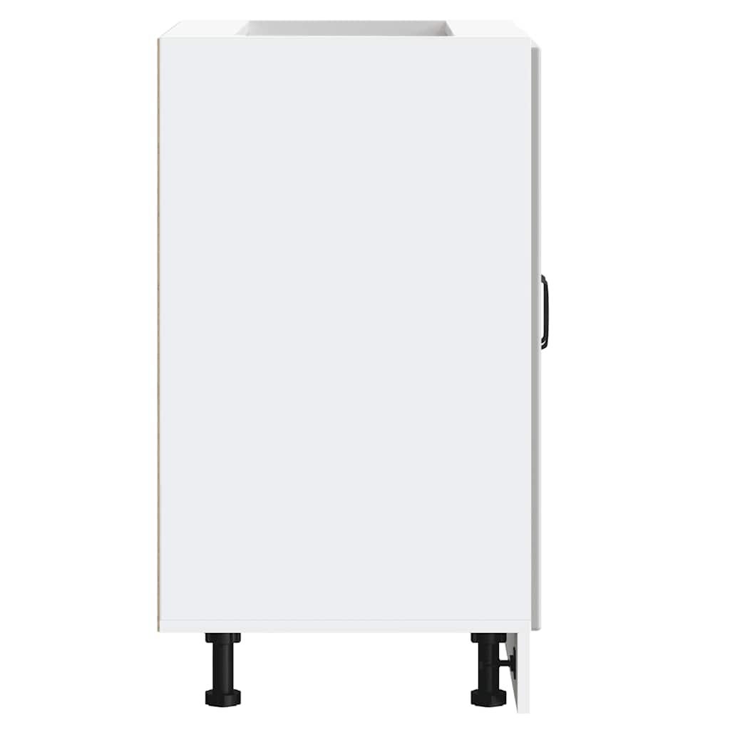 vidaXL Meuble sous-évier Lucca Blanc Bois d'ingénierie