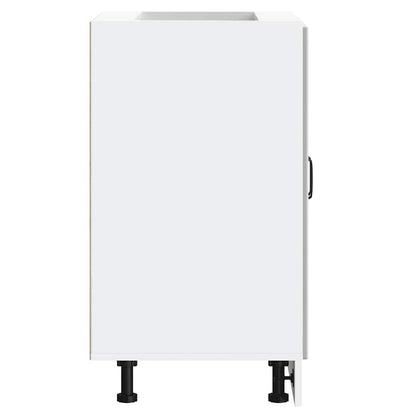 vidaXL Meuble sous-évier Lucca Blanc Bois d'ingénierie