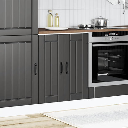 vidaXL Meuble sous-évier Lucca Noir Bois d'ingénierie
