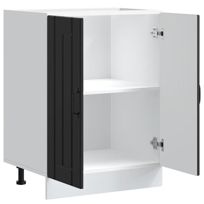 vidaXL Meuble sous-évier Lucca Noir Bois d'ingénierie