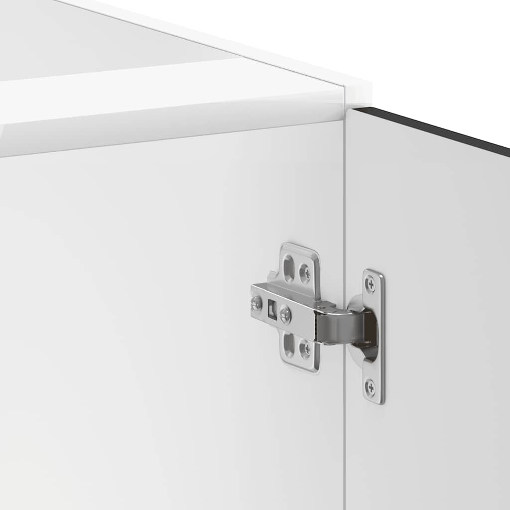 vidaXL Meuble sous-évier Lucca Noir Bois d'ingénierie