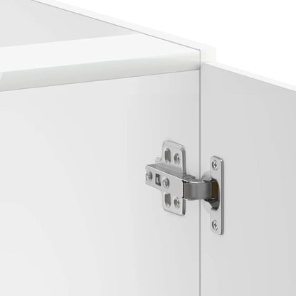 vidaXL Meuble sous-évier Lucca Blanc brillant Bois d'ingénierie