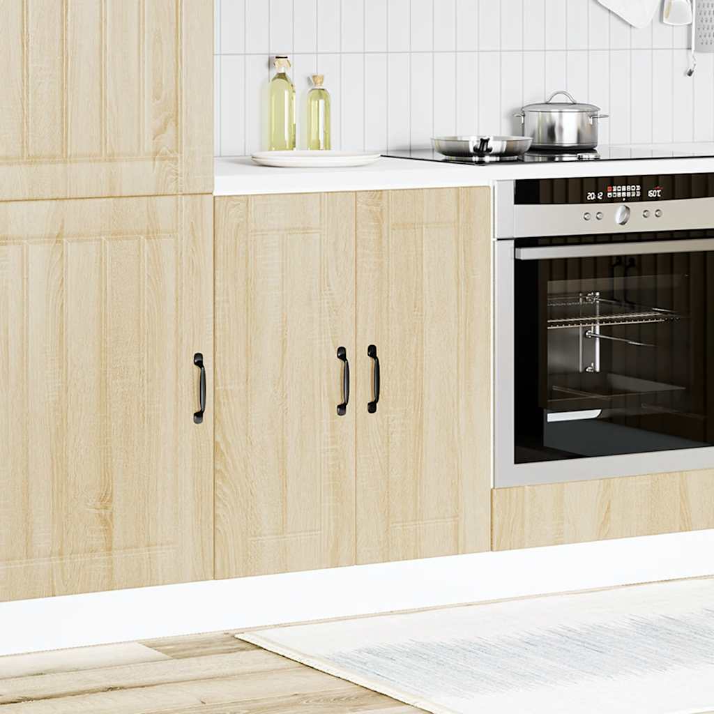 vidaXL Meuble sous-évier Lucca Chêne Sonoma en bois d'ingénierie