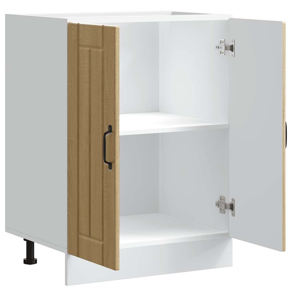 vidaXL Meuble sous-évier Lucca Chêne Sonoma en bois d'ingénierie