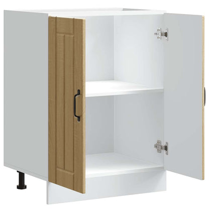 vidaXL Meuble sous-évier Lucca Chêne Sonoma en bois d'ingénierie