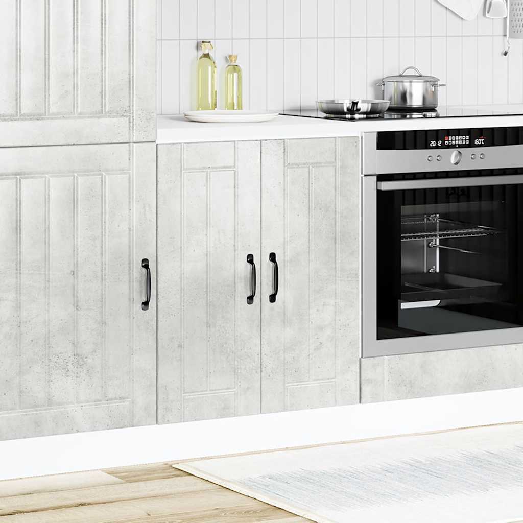 vidaXL Meuble sous-évier Lucca gris béton en bois d'ingénierie