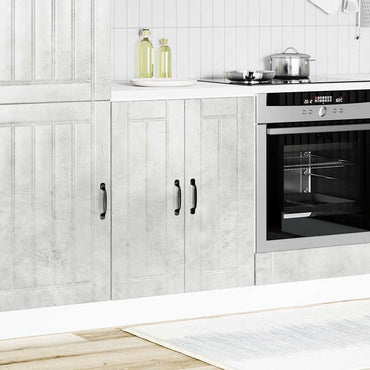 vidaXL Meuble sous-évier Lucca gris béton en bois d'ingénierie