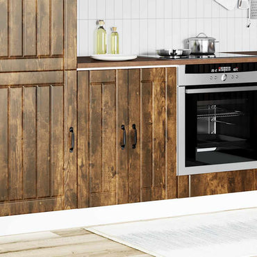 vidaXL Meuble sous-évier Lucca Chêne fumé Bois d'ingénierie
