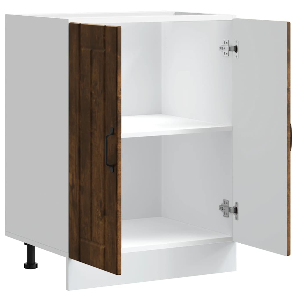 vidaXL Meuble sous-évier Lucca Chêne fumé Bois d'ingénierie