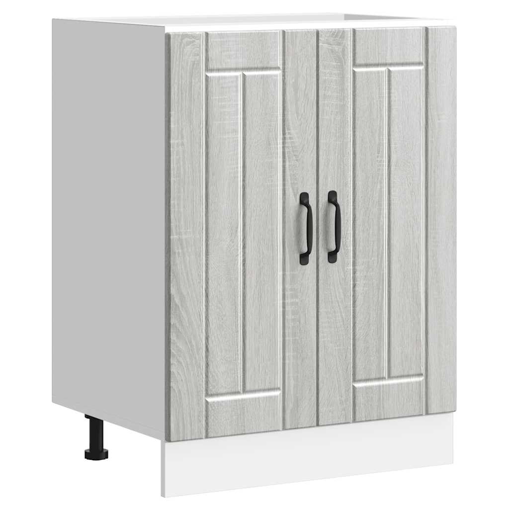 vidaXL Meuble sous-évier Lucca gris sonoma bois d'ingénierie