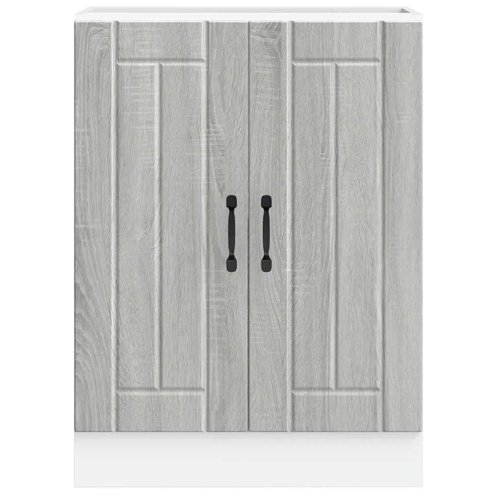 vidaXL Meuble sous-évier Lucca gris sonoma bois d'ingénierie