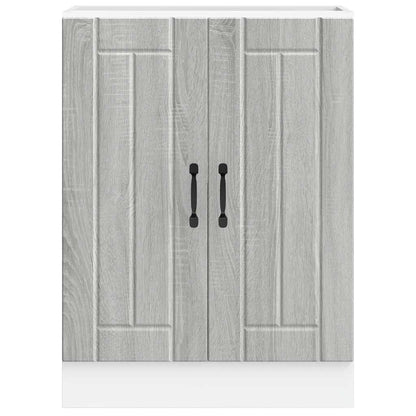 vidaXL Meuble sous-évier Lucca gris sonoma bois d'ingénierie