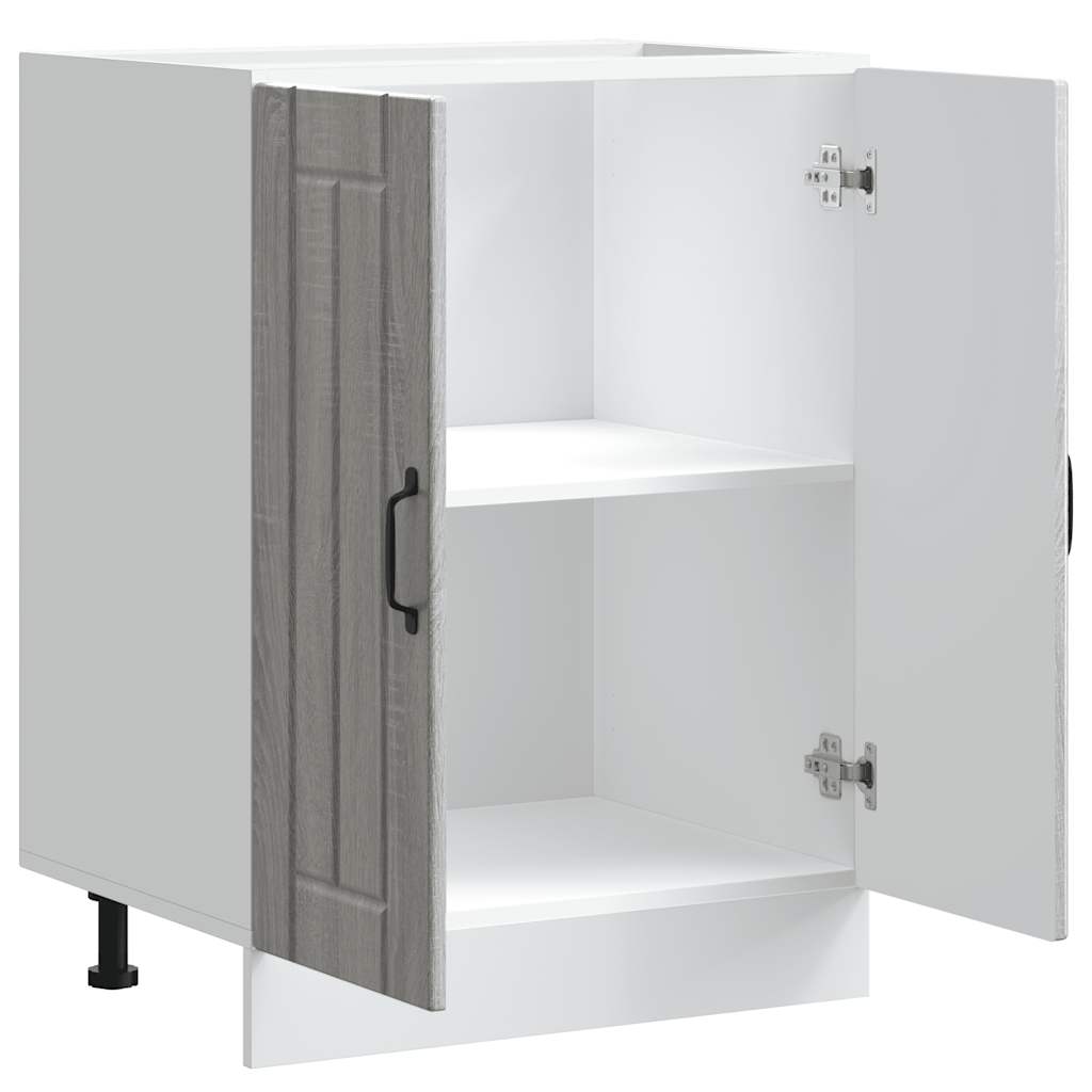 vidaXL Meuble sous-évier Lucca gris sonoma bois d'ingénierie