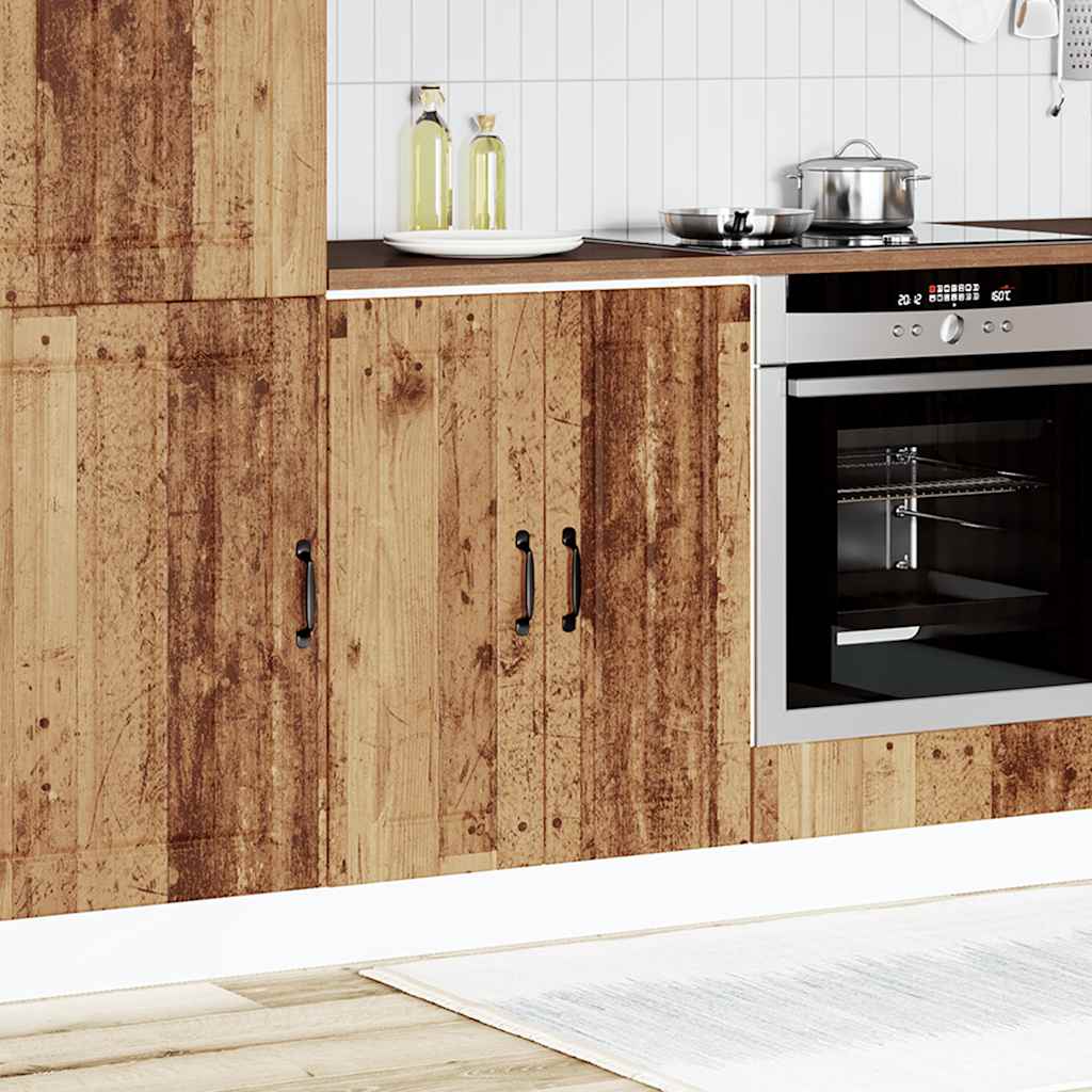 vidaXL Meuble sous-évier Lucca aspect bois vieilli bois d'ingénierie