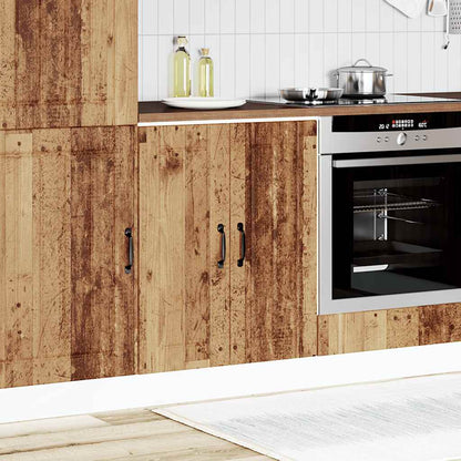 vidaXL Meuble sous-évier Lucca aspect bois vieilli bois d'ingénierie