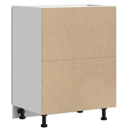 vidaXL Meuble sous-évier Lucca aspect bois vieilli bois d'ingénierie