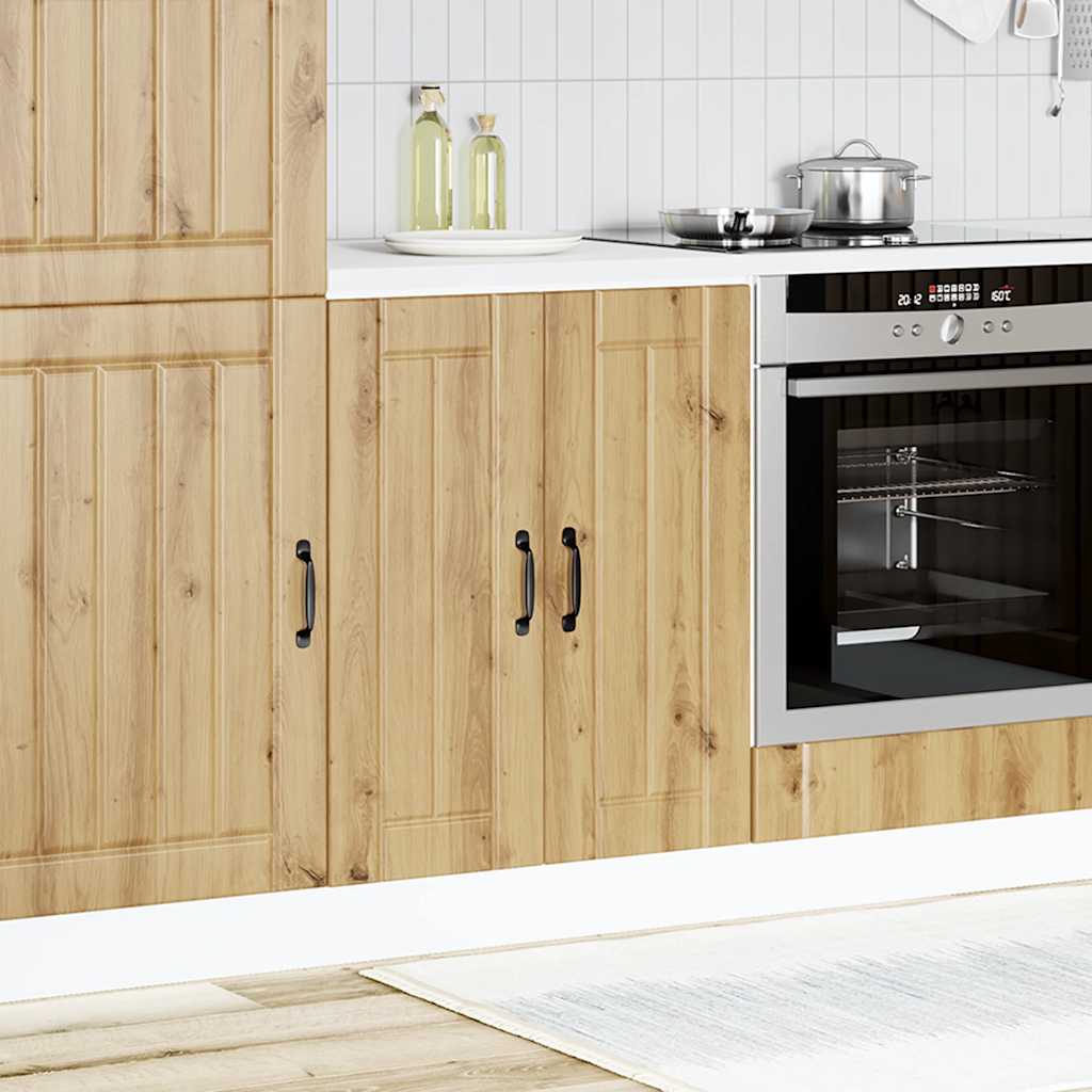Meuble sous-évier vidaXL Lucca en bois d'ingénierie chêne artisan