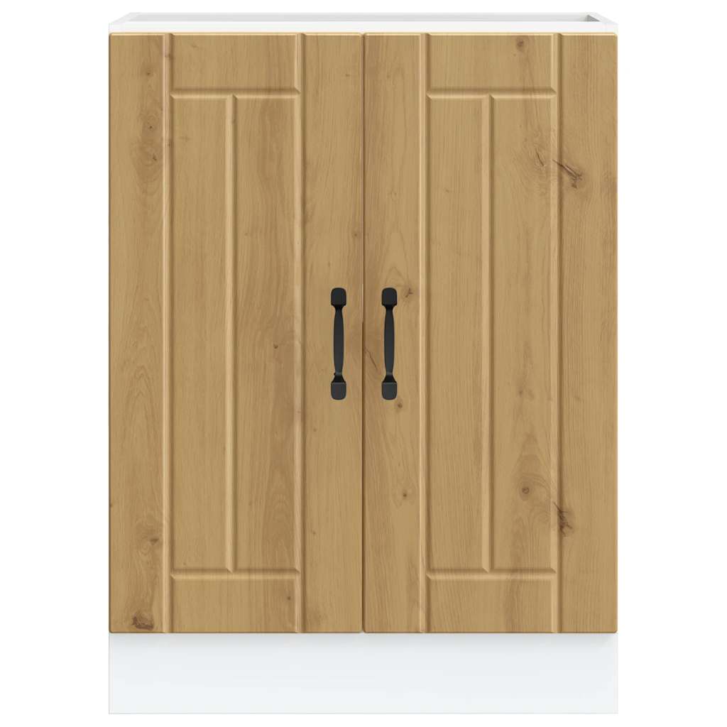 Meuble sous-évier vidaXL Lucca en bois d'ingénierie chêne artisan