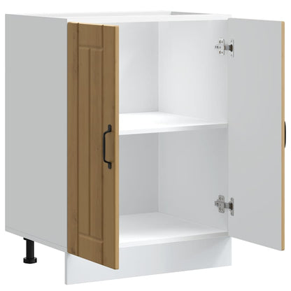 Meuble sous-évier vidaXL Lucca en bois d'ingénierie chêne artisan