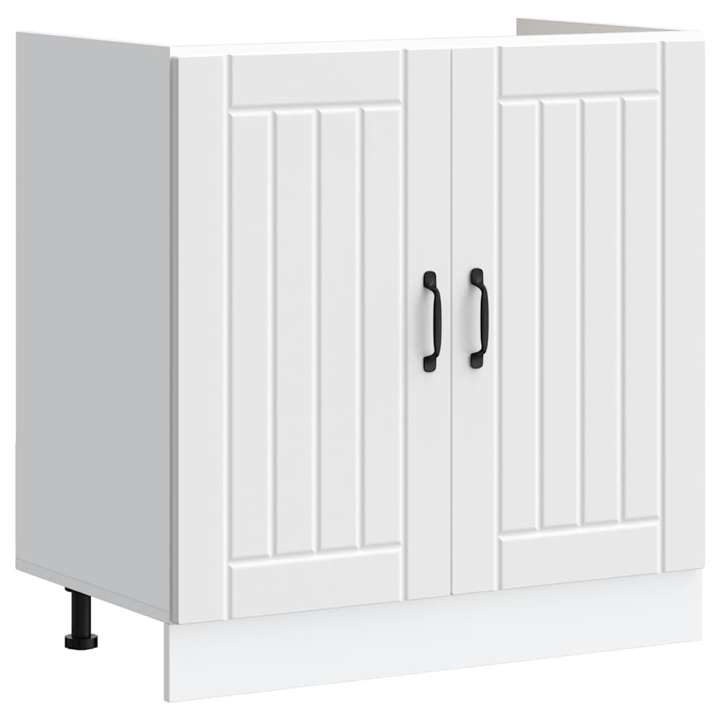 vidaXL Meuble sous-évier Lucca MDF Blanc