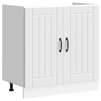vidaXL Meuble sous-évier Lucca MDF Blanc