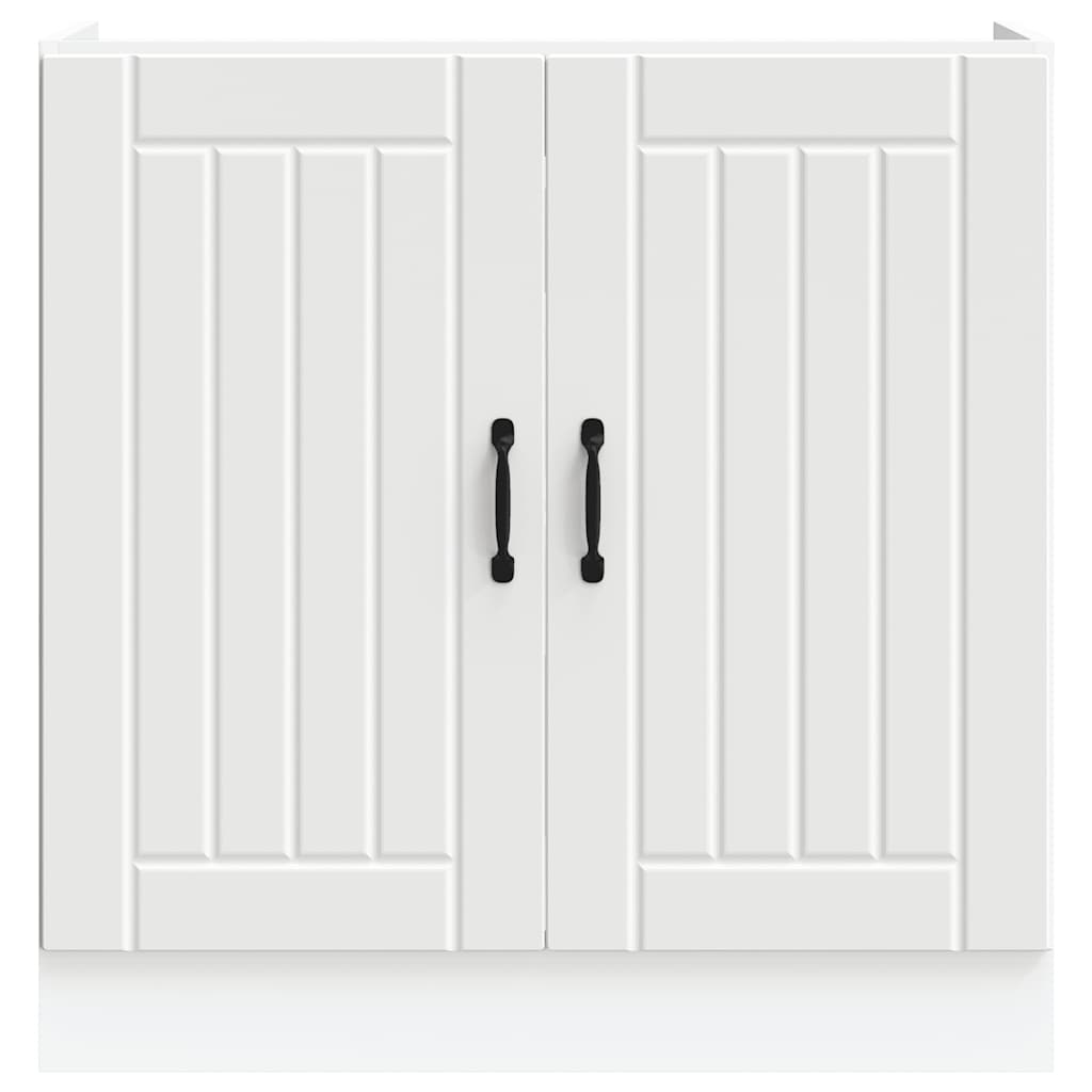 vidaXL Meuble sous-évier Lucca MDF Blanc