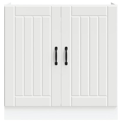 vidaXL Meuble sous-évier Lucca MDF Blanc