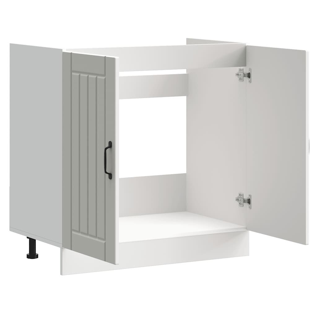 vidaXL Meuble sous-évier Lucca MDF Blanc