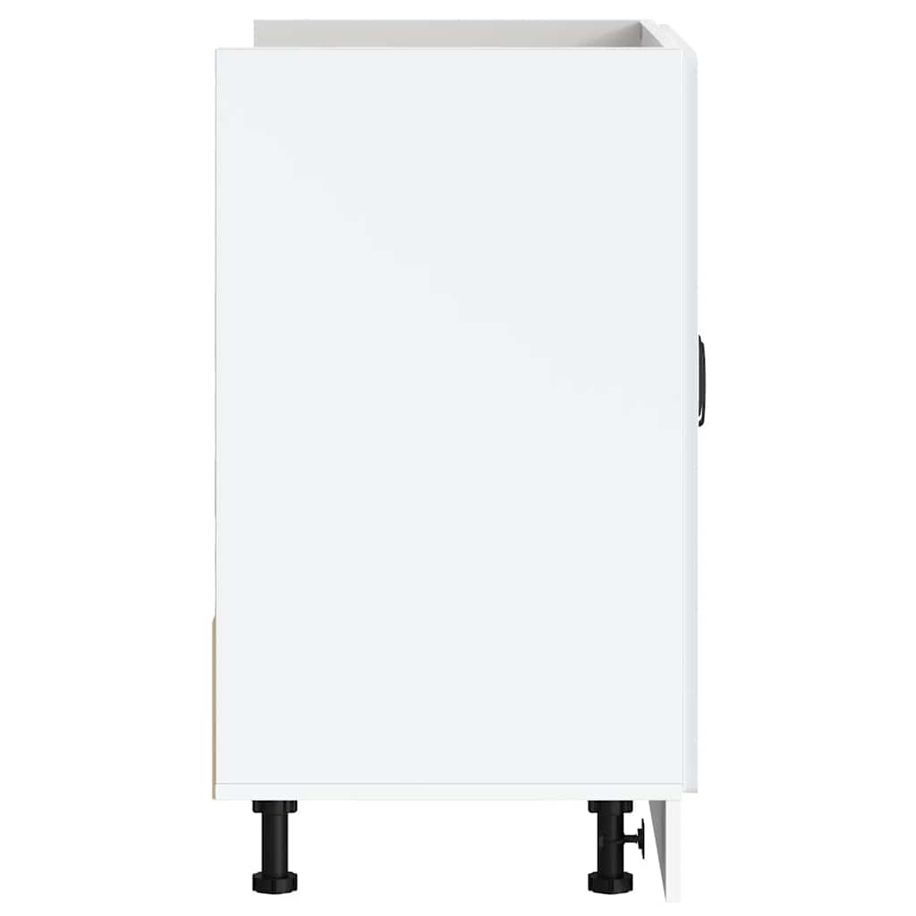 Spülenunterschrank Lucca Hochglanz-Weiß Holzwerkstoff