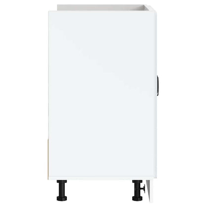 Spülenunterschrank Lucca Hochglanz-Weiß Holzwerkstoff