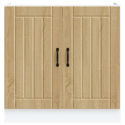 vidaXL Meuble sous évier Lucca Chêne Sonoma en bois d'ingénierie