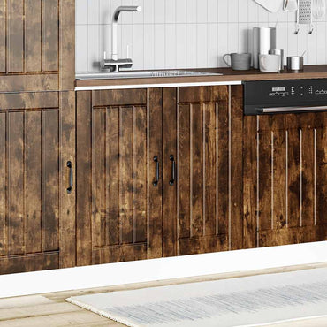 vidaXL Spülenunterschrank Lucca Räuchereiche Holzwerkstoff