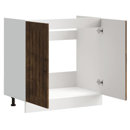 vidaXL Meuble sous-évier Lucca Chêne fumé Bois d'ingénierie