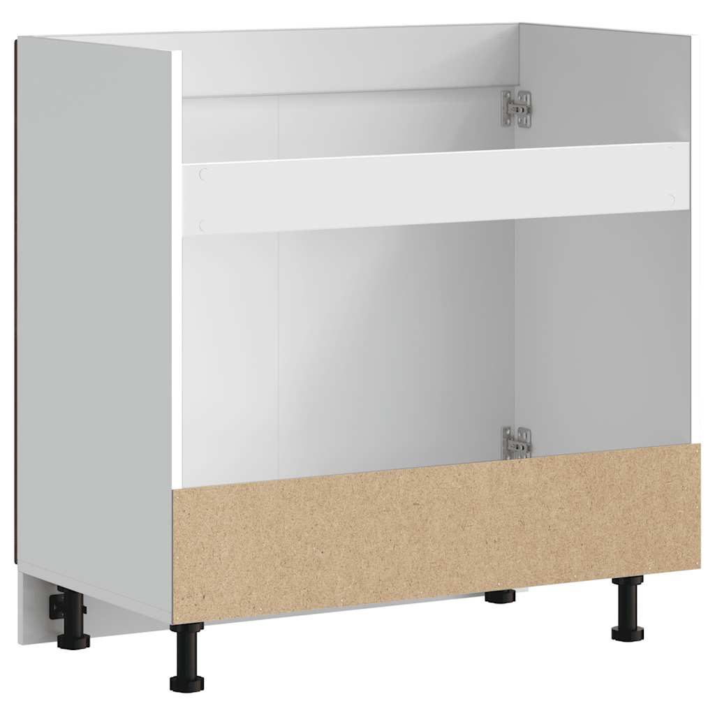 vidaXL Meuble sous-évier Lucca Chêne fumé Bois d'ingénierie