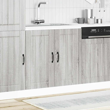 vidaXL Meuble sous-évier Lucca gris en aggloméré Sonoma