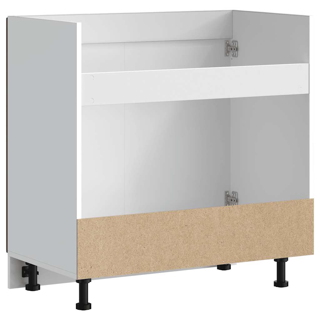 vidaXL Spülenunterschrank Lucca Braun Eichen-Optik Holzwerkstoff
