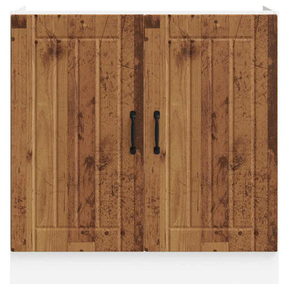 vidaXL Meuble sous-évier Lucca aspect bois vieilli Bois d'ingénierie