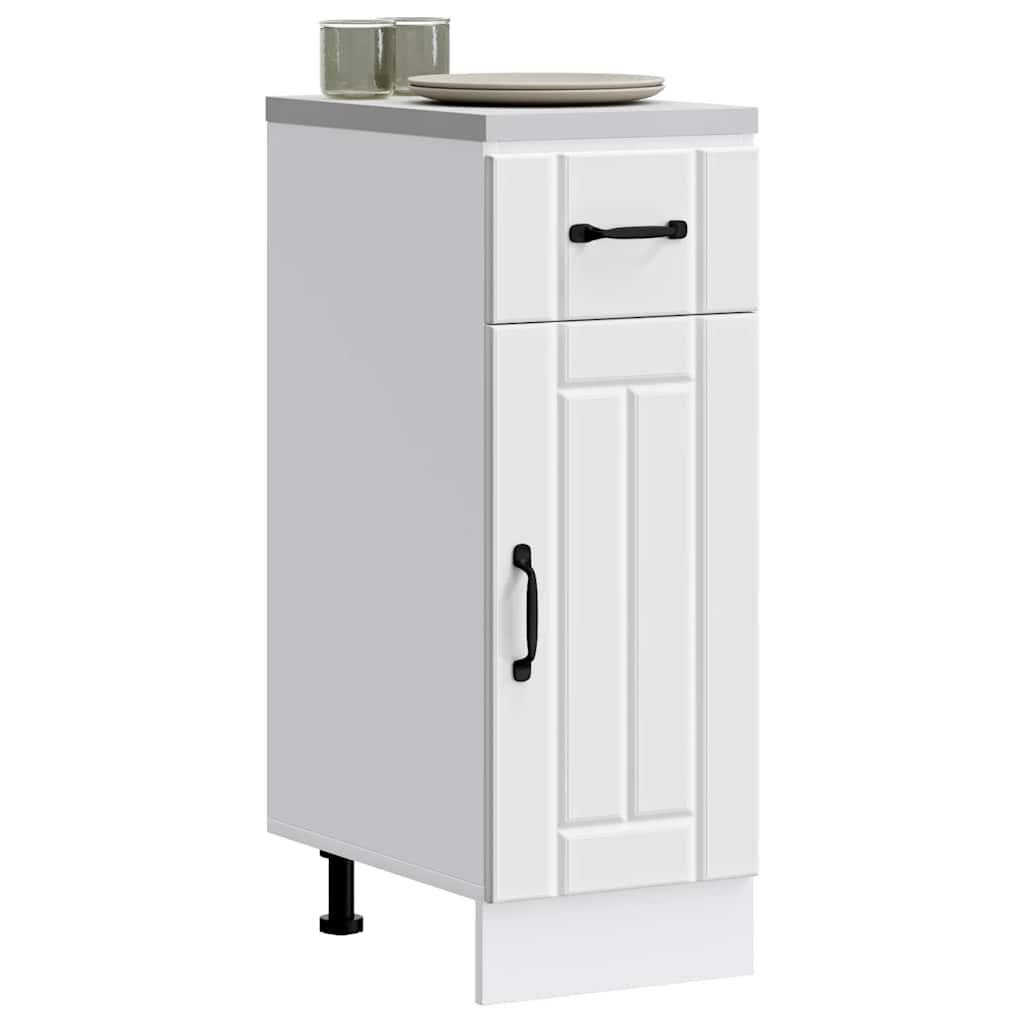 vidaXL Meuble bas de cuisine Lucca Blanc Bois d'ingénierie