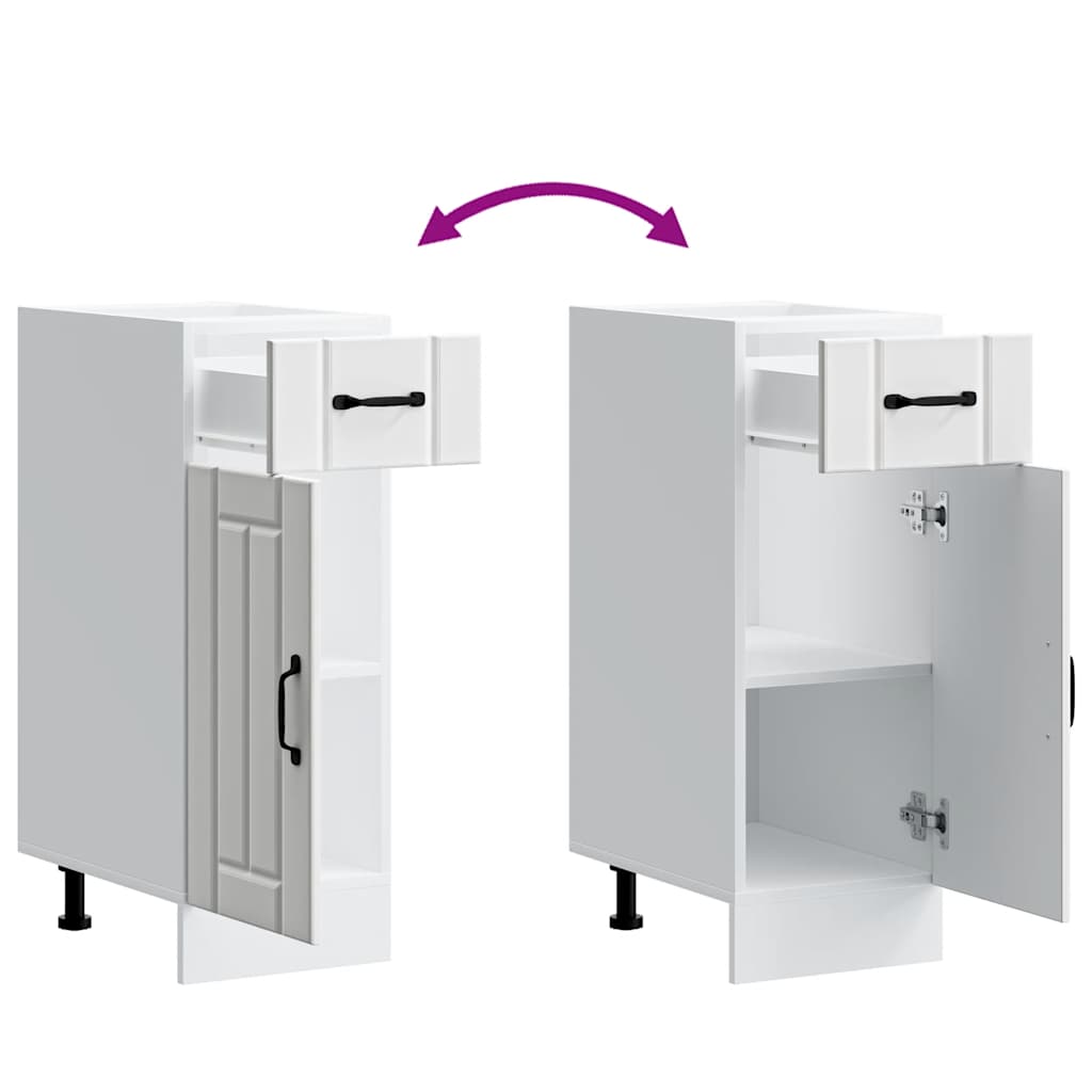 vidaXL Meuble bas de cuisine Lucca Blanc Bois d'ingénierie