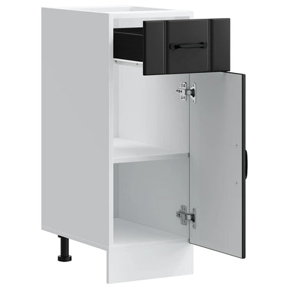 vidaXL Meuble bas de cuisine Lucca noir en bois d'ingénierie