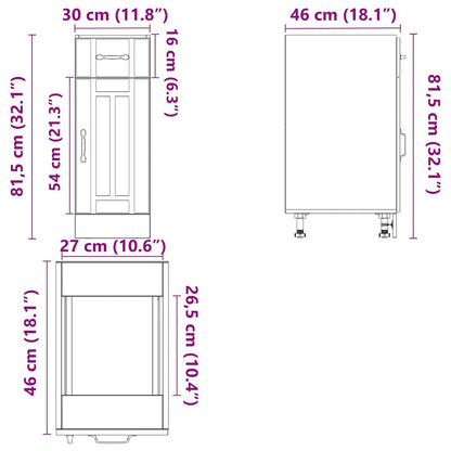 vidaXL Meuble bas de cuisine Lucca Chêne sonoma Bois d'ingénierie