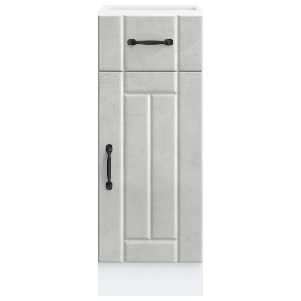 vidaXL Meuble bas de cuisine Lucca Gris béton Bois d'ingénierie