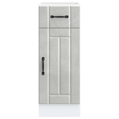 vidaXL Meuble bas de cuisine Lucca Gris béton Bois d'ingénierie