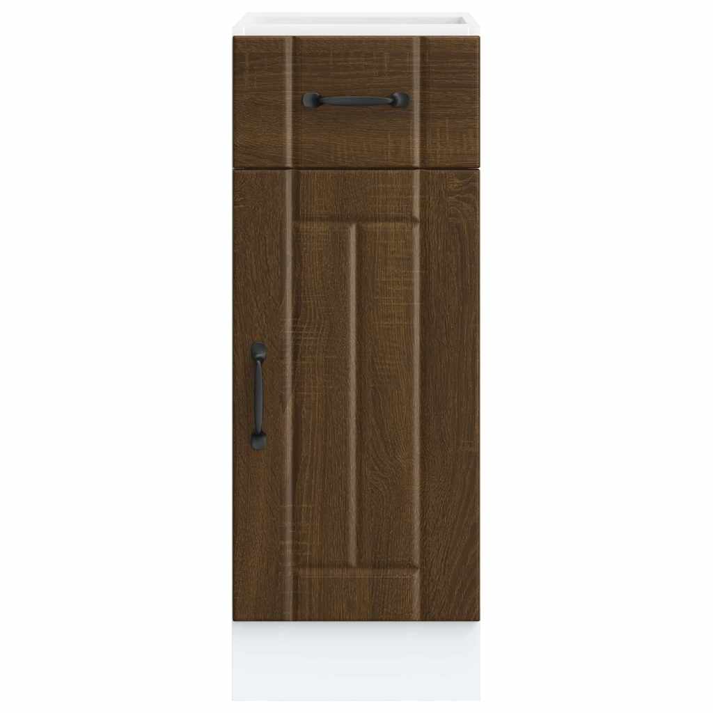 vidaXL Meuble bas de cuisine Lucca aspect chêne marron, bois d'ingénierie
