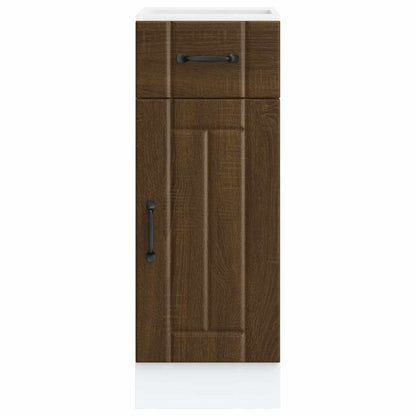vidaXL Meuble bas de cuisine Lucca aspect chêne marron, bois d'ingénierie