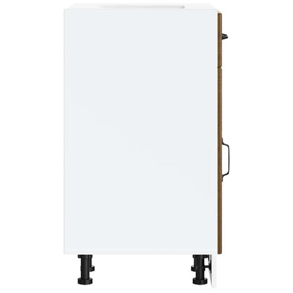 Küchen-Unterschrank Lucca Braun Eichen-Optik Holzwerkstoff