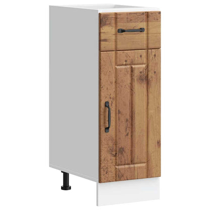 vidaXL Küchen-Unterschrank Lucca Altholz-Optik Holzwerkstoff
