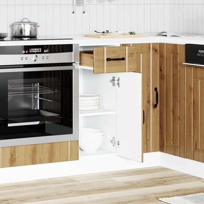 vidaXL Meuble bas de cuisine Lucca Chêne artisan MDF