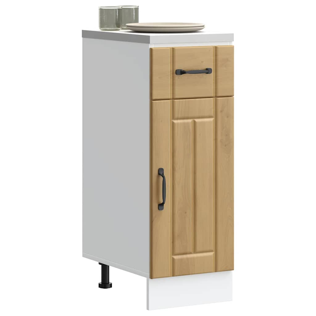 vidaXL Meuble bas de cuisine Lucca Chêne artisan MDF