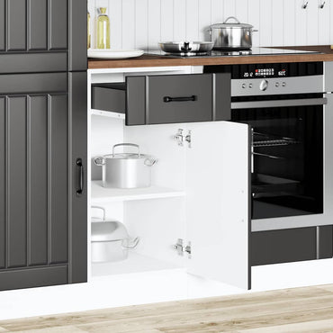 vidaXL Küchen-Unterschrank Lucca Schwarz Holzwerkstoff